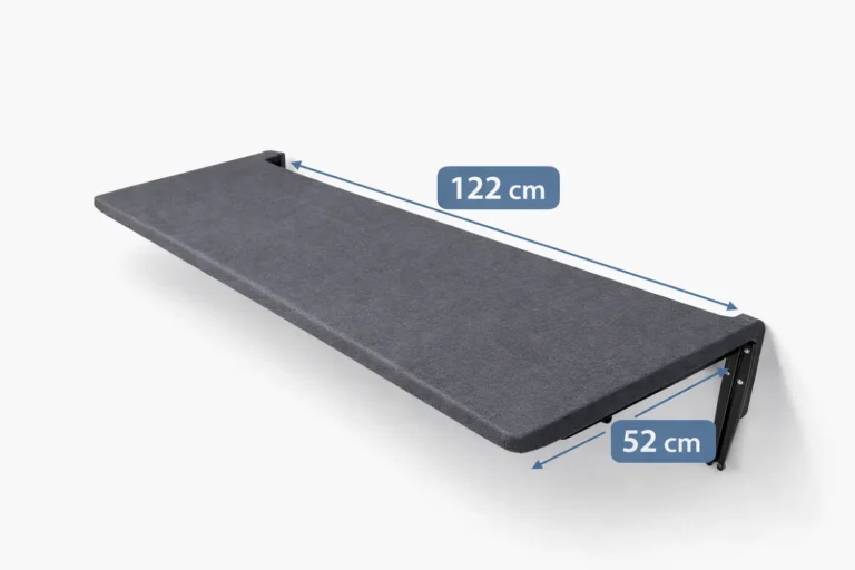 NEO Premium Wall Mounted Foldable Ironing Board | Full Size (48 × 20.5 Inches) | Dark Gray