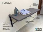 Neo Wall Mounted Foldable Ironing Table - Grey - Image 9